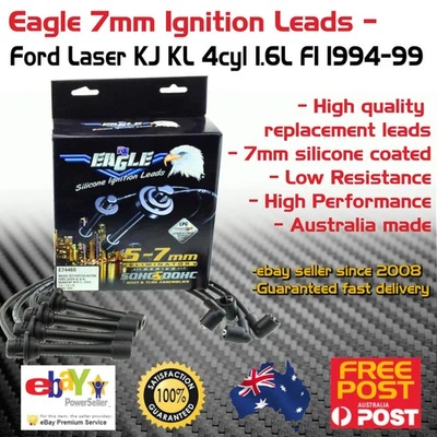 EAGLE 7mm 4cyl Ignition Leads Kit Fits Ford Laser KJ KL 1.6L B6 FI 1994-99 - image 1 of 2