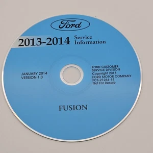 Manuel de réparation d'entretien Ford Fusion OEM 2013 2014 - CD ROM - Photo 1/24