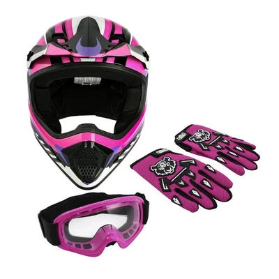 DOT Casco Juvenil Niño Niño Motocross Cara Completa Offroad Dirt Bike ATV UTV S-XL EE. UU. Foto 1 de 4