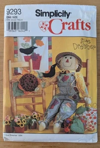 Simplicity Crafts 9293 Scarecrow Pumpkin Sunflower Pattern One Size Uncut - Picture 1 of 2