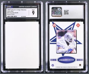 POP 1 RARE Error BLANK FRONT Game Ball '88 Collectors Odyssey Emmitt Smith CGC 9 - Picture 1 of 6