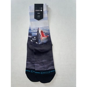 Calcetines Stance Shark Jaws Crew Talla M NUEVO - Imagen 1 de 4