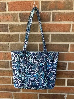 Vera Bradley Blue Island Medallion Tote Shoulder Bag Purse Quilted Cotton Fabric - Image 1 of 4