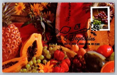 #5489 Fruits and Vegetables Grapes FDC Maxi Card w/Pictorial Cancel - Image 1 of 2