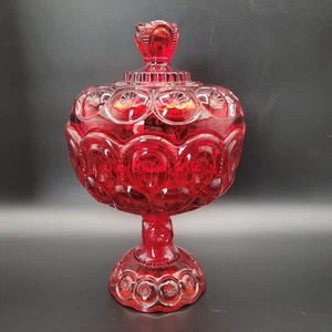 Vintage LE Smith moon and stars ruby red candy dish - Picture 1 of 8