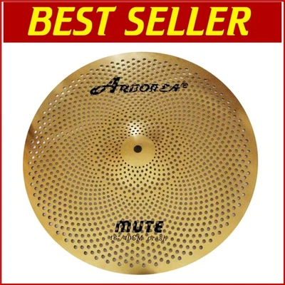 Quiet 16" Stainless Steel Crash Cymbal - Perfect for Apartment Practice - Image 1 of 4