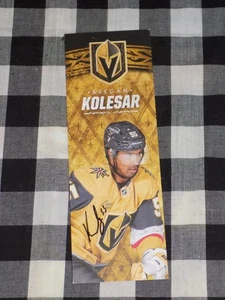 Keegan Kolsar Signed Vegas Golden Knights Bookmark Stanley cup Champions - Picture 1 of 1