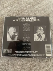 G.G. Allin - Hated (Original Soundtrack) CD 1992 Aware-One Records – AWARE 7CD - Foto 1 di 5