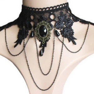 Dark Fashion Necklace Evening Outfits Charming Jewelry Piece Fashion Accessory - Picture 1 of 18
