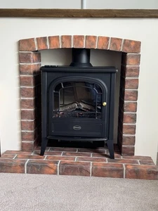 Black Electric Fire and Surround - Picture 1 of 1