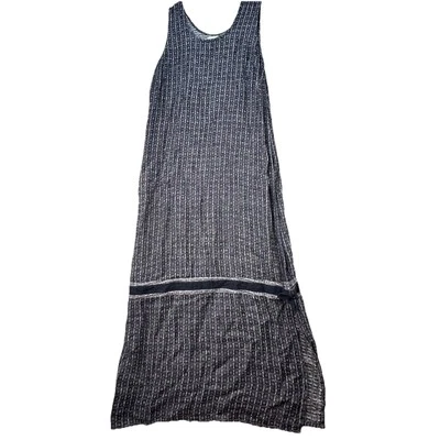 Maxi Vestido Largo FLAX De Colección Talla S Sin Mangas 100% Lino Lagenlook Boho Hecho en EE. UU. Foto 1 de 4