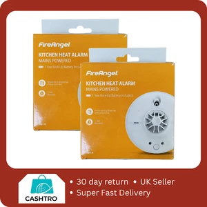 2 X FireAngel HW1-R Heat Alarm - White - Picture 1 of 5