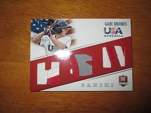 GABE BRIONES 2015 Panini USA Baseball Game Used TRIPLE PATCH #3/35 - Picture 1 of 1