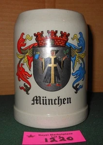 Munchen W Germany Beer Stein Ceramic Mug Vintage - Picture 1 of 4