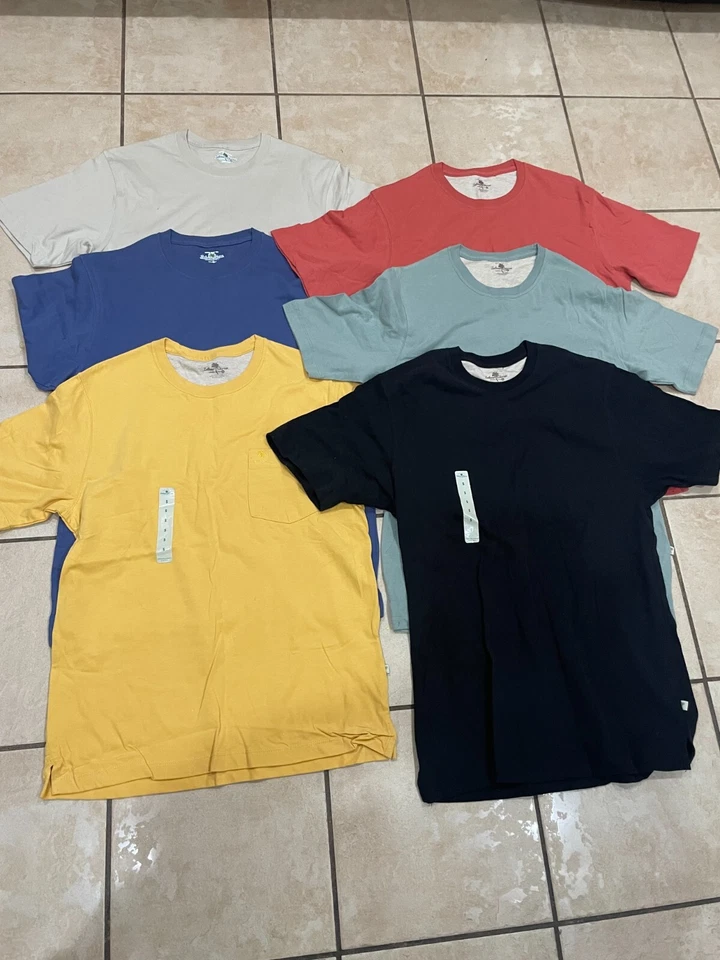 6 Island Shores Hombres Nuevo Antiguo Stock Cuello Redondo Bordado Bolsillo Camiseta S 100% Algodón Foto 1 de 1