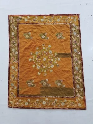 Tapiz colgante de pared floral tejido a mano vintage 92x73 cm Foto 1 de 4