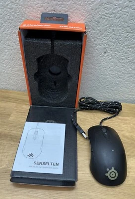 STEELSERIES Sensei Raw Rubberized Gaming Laser Mouse Product 62155 Model M-00001 - Image 1 of 4