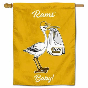 Virginia Commonwealth University New Baby Gift Decorative House Flag - Picture 1 of 3