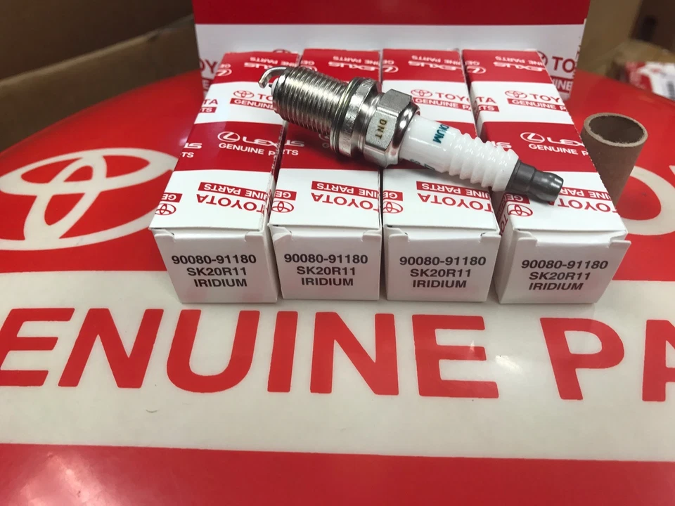 2001-2005 Toyota Rav4 4cyl ++ More Genuine OEM Iridium Spark Plugs 90080-91180  - Image 1 of 1
