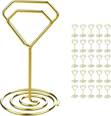 26 Piezas Porta Número de Mesa, Elegantes Tarjeteros de Lugar, Portafotos para Mesa Foto 1 de 4