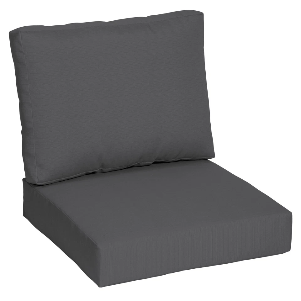 Better Homes & Gardens Grey Outdoor 24" x 24" 2 Piece Deep Seat Cushion Set - Image 1 of 1