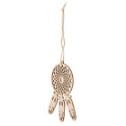 Wooden Dreamcatchers Embellishment Feather Ornament Hanging Decoration Natural