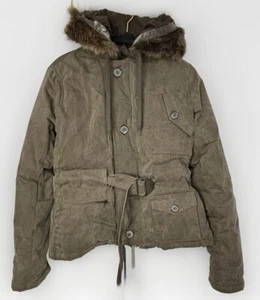Chaqueta de plumón ALLSAINTS para mujer 8 Vancouver de piel con capucha hospital italiano $397 usada en excelente estado - Imagen 1 de 19