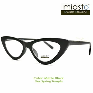 NUEVAS GAFAS DE LECTURA SEXY MIASTO ""HOT SECRETARY"" OJOS DE GATO + 2.75 NEGRAS MATE ~ FLEXIBLES - Imagen 1 de 2