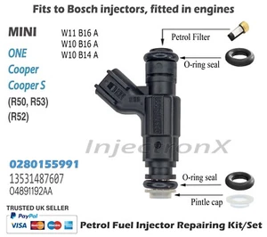 Fuel Injector Service Kit O-Ring 0280155991 MINI Cooper (S) One R50,R53 R52  1.6 - Picture 1 of 1