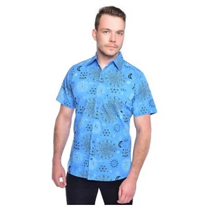 Supernatural Magic Print Shirt by Run and Fly Retro Pentagram Goth S/M/L/XL/XXL/ - Picture 1 of 3