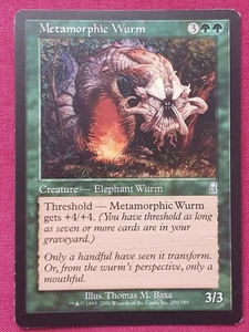 Magic The Gathering ODYSSEY METAMORPHIC WURM green card MTG - Imagen 1 de 2