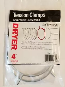 Trockner Entlüftungsschlauchschellen 4" von Cambridge Resources 4" 2 Schellen/Pack - 4 Packungen - Bild 1 von 1