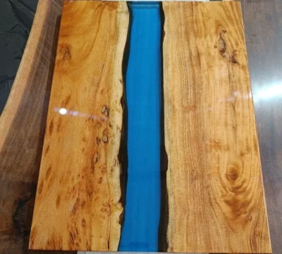 24" x 15" Epoxy Resin Table Top , epoxy And Wood Coffee Home Decor - Image 1 of 4