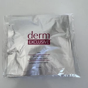 DERM EXCLUSIVE PM Micro Peel Resurfacing Pads 4 Packs 60 Pads New & Sealed - Picture 1 of 5