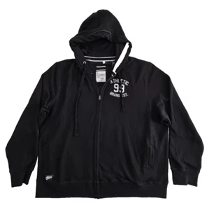 VTG Akademiks Full Zip Hoodie Black Drawstring Embroidered Y2K Streetwear EUC LN - Picture 1 of 14