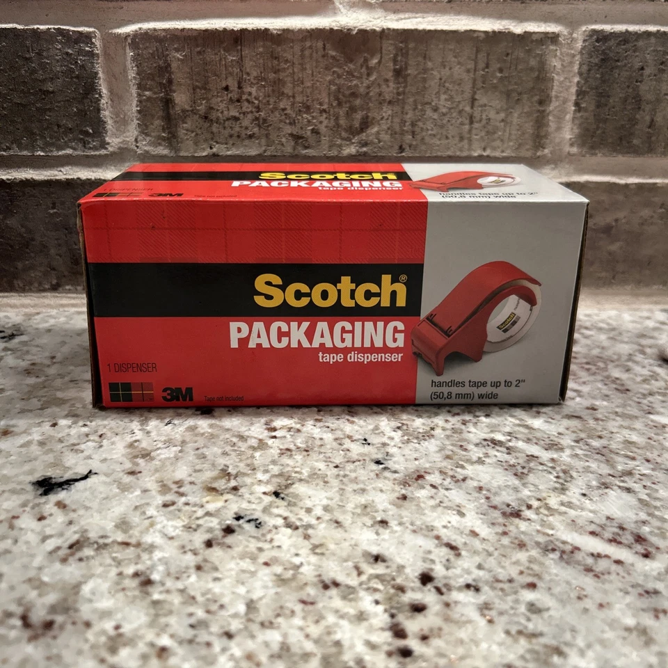 3M Scotch Tape Dispenser DP300RD Red Plastic Hand Held