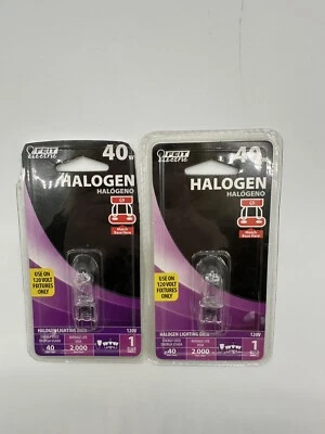 Lot Of2 Two 40 Watt Halogen LED Bulb G9 Base 120 Volt  Single Pack Feit Electric - Image 1 of 4