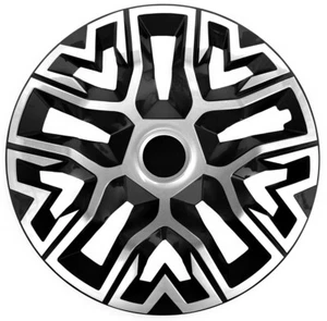 4x14" Embellecedores Cubiertas de rueda para Honda Jazz plata-negro 14" - Imagen 1 de 5