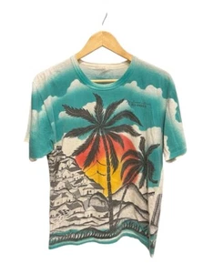 Vintage 80s I Love Rio Brazil Beach Sunset Art Print T-Shirt By Sergio Maximo - Bild 1 von 5