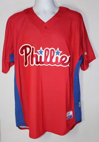 Philadelphia Phillies Men’s XL #36 Chase Utley MLB Majestic Cool Base Jersey NWT Cover