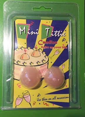 Boobie Velas Pastel Topper Mini Teta Vela Teta Pecho Fiesta Mordaza Regalo 1" Foto 1 de 2
