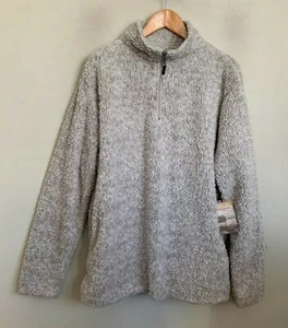 ClearWater Outfitters Sweater Beige Pullover 1/4 Zip Deep Pile Fleece Sz XXL NEW - Bild 1 von 8