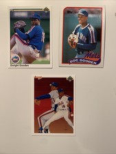 1989 Topps #30/1990 Upper Deck #114 #62 Doc Gooden New York Mets Lot Of 3
