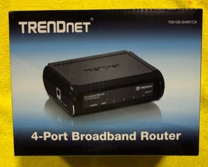 Trendnet 4-port High Speed Broadband Router Model TW100 S4W1CA Black - Picture 1 of 10
