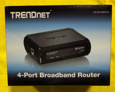 Trendnet 4-port High Speed Broadband Router Model TW100 S4W1CA Black - Image 1 of 4