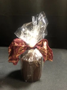 Elegant Deep Burgundy Pillar Candle-7"x4"Gift Wrapped - Picture 1 of 3