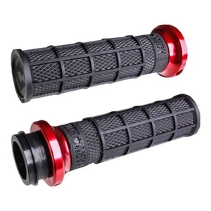 ODI LOCK-ON FULL WAFFLE HARLEY DAVIDSON 2008+ TBW HANDLEBAR GRIPS BLACK/RED - Picture 1 of 1