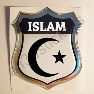 Islam Pegatina Emblema 3D Resina Cúpula Gel Bandera Símbolo Coche Calcomanía de Vinilo - Imagen 1 de 1