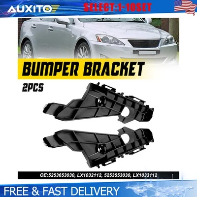 Soportes de retención de parachoques delanteros negros para Lexus IS200t IS300 2016 2-20X Foto 1 de 4