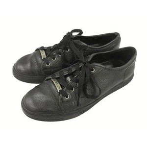 Gucci Low Cut Leather Sneakers 7 Black Men's Shoes Genuine Condition Issues - Picture 1 of 6